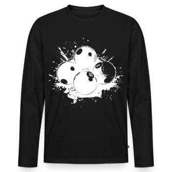 Boules de billard Graffiti - T-shirt manches longues Premium bio Homme - noir - Devant - Nico (187cm)