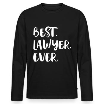 Meilleure avocate de tous les temps, meilleure avocate de tous les temps - T-shirt manches longues Premium bio Homme - noir - Devant - Nico (187cm)