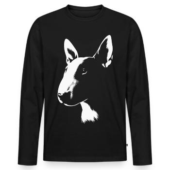 Bull Terrier Striking design for dog lovers - Men's Premium Organic Long Sleeve Shirt - black - Front - Nico (187cm)