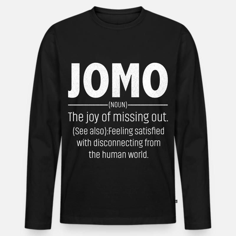 jomo defination - Männer Premium Bio Langarmshirt - Schwarz