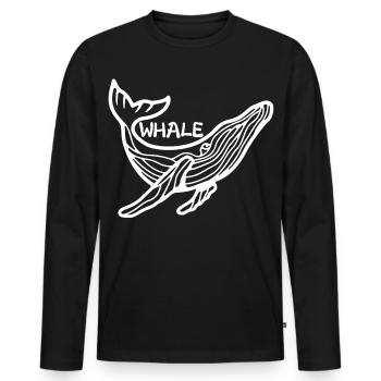 Der Riese der Meere - Männer Premium Bio Langarmshirt - Schwarz - Vorne - Nico (187cm)