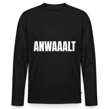 Avocat Juge Avocat Drôles de dictons - T-shirt manches longues Premium bio Homme - noir - Devant - Nico (187cm)