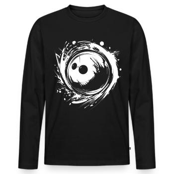 Bowling ball - Men's Premium Organic Long Sleeve Shirt - black - Front - Nico (187cm)
