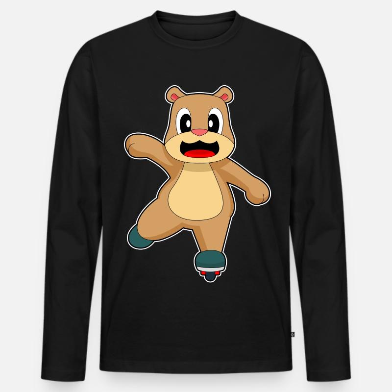 Bär Inline skating roller skates - Men's Premium Organic Long Sleeve Shirt - black