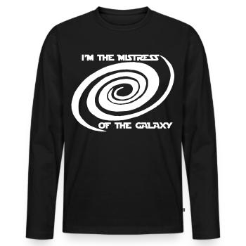 Herrin der Galaxis - Männer Premium Bio Langarmshirt - Schwarz - Vorne - Nico (187cm)