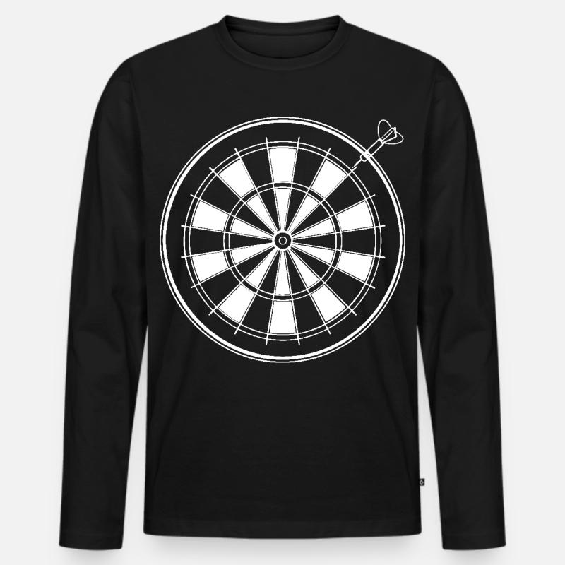 Dart Grafik - Männer Premium Bio Langarmshirt - Schwarz
