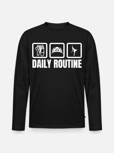 Ballerina Daily Routine - Men's Premium Organic Long Sleeve Shirt - black