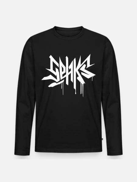 SEHKS BLANC - T-shirt manches longues Premium bio Homme - noir