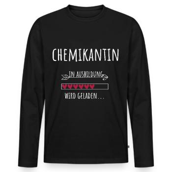 Chemikantin Ausbildung Beruf Geschenk - Männer Premium Bio Langarmshirt - Schwarz - Vorne - Nico (187cm)