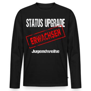 Jugendweihe - Jugendweihe 2026 - Männer Premium Bio Langarmshirt - Schwarz - Vorne - Nico (187cm)