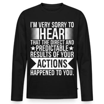 I'm very sorry to hear that the direct predictable - Men's Premium Organic Long Sleeve Shirt - black - Front - Nico (187cm)
