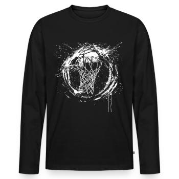 Basketball hoop - Men's Premium Organic Long Sleeve Shirt - black - Front - Nico (187cm)