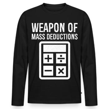 Arme de déductions de masse - T-shirt manches longues Premium bio Homme - noir - Devant - Nico (187cm)