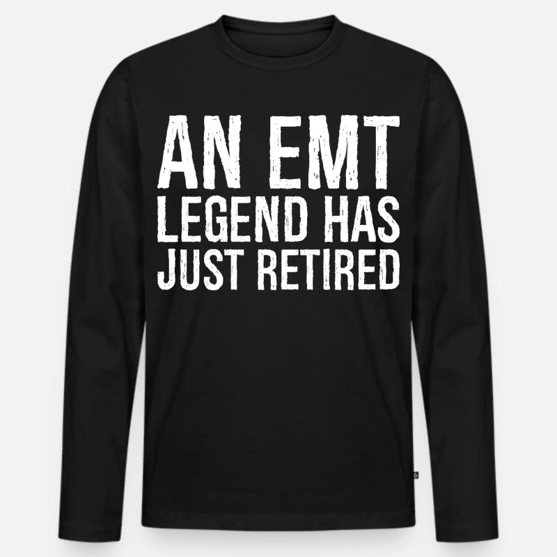 an emt legend has just retired - Männer Premium Bio Langarmshirt - Schwarz