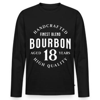 Bourbon 18 Years - Männer Premium Bio Langarmshirt - Schwarz - Vorne - Nico (187cm)