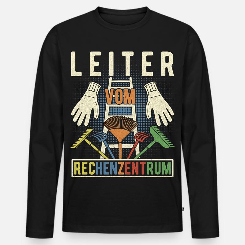 Leiter Vom Rechenzentrum Gärtner Hobbygärtner - Männer Premium Bio Langarmshirt - Schwarz