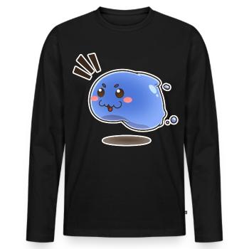 Kleiner springender Schleim - Männer Premium Bio Langarmshirt - Schwarz - Vorne - Nico (187cm)