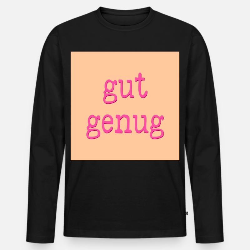 nervensystem gut genug - Männer Premium Bio Langarmshirt - Schwarz