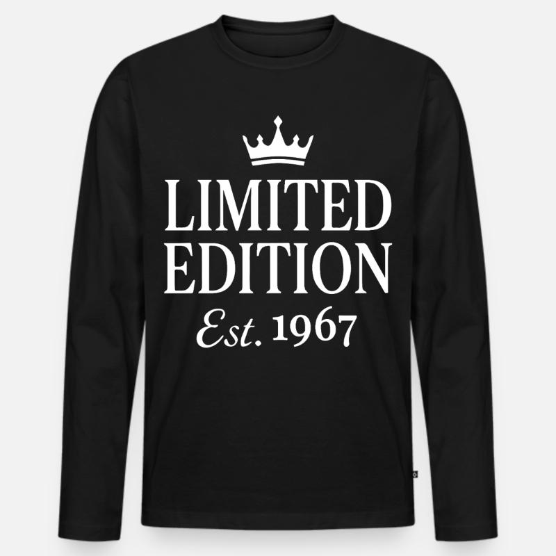 Limited Edition Est 1967 - Männer Premium Bio Langarmshirt - Schwarz