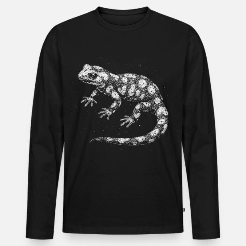 Feuersalamander - Männer Premium Bio Langarmshirt - Schwarz