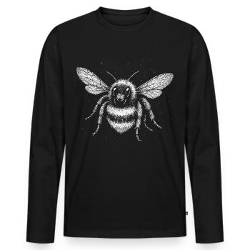 Un bourdon - T-shirt manches longues Premium bio Homme - noir - Devant - Nico (187cm)
