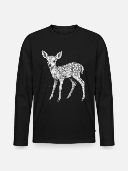 Faon - T-shirt manches longues Premium bio Homme - noir
