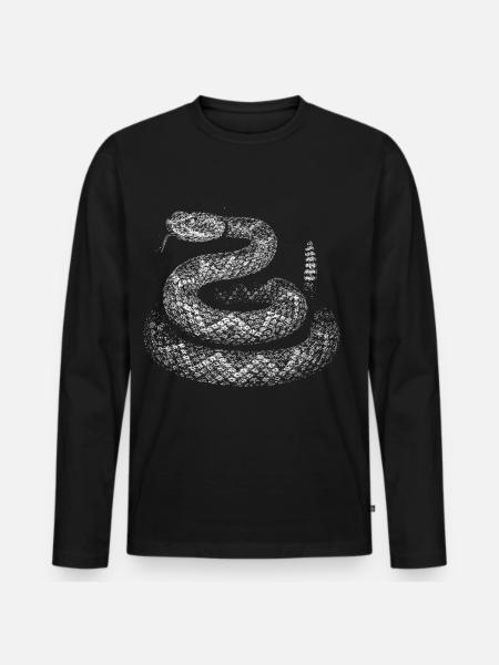 Snake - Men's Premium Organic Long Sleeve Shirt - black