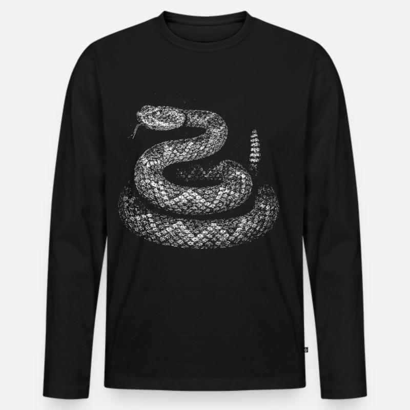 Snake - Men's Premium Organic Long Sleeve Shirt - black