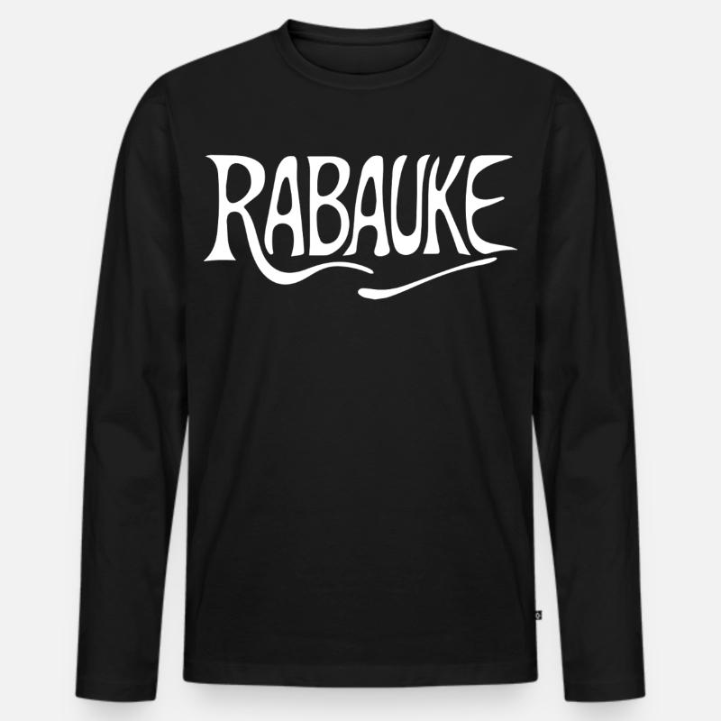 Rabauke - Männer Premium Bio Langarmshirt - Schwarz