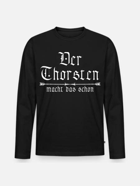Thorsten le fait déjà - T-shirt manches longues Premium bio Homme - noir