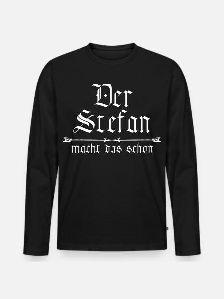 Stefan is already doing it - Men's Premium Organic Long Sleeve Shirt - black
