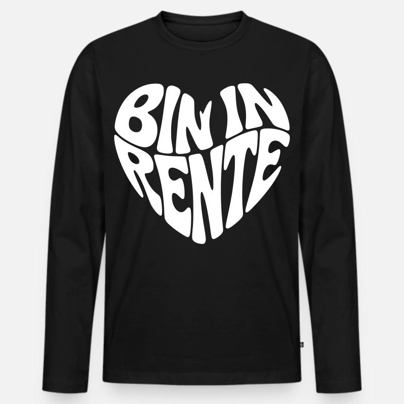 Bin in Rente - Männer Premium Bio Langarmshirt - Schwarz