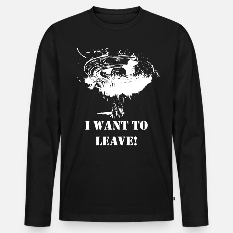Take Me Away - Männer Premium Bio Langarmshirt - Schwarz