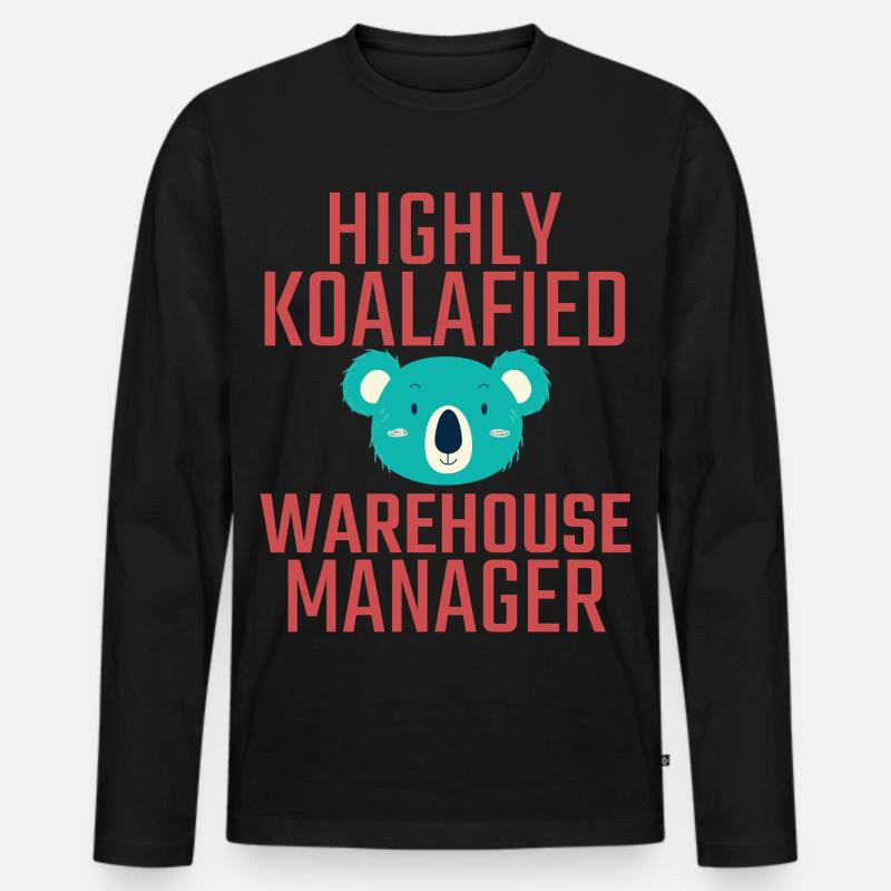 Warehouse Manager Koalafied - Männer Premium Bio Langarmshirt - Schwarz