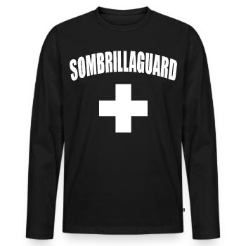 Guard parasol, lifeguard - Men's Premium Organic Long Sleeve Shirt - black - Front - Nico (187cm)