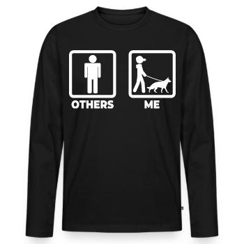 Schäferhund Besitzer - Männer Premium Bio Langarmshirt - Schwarz - Vorne - Nico (187cm)