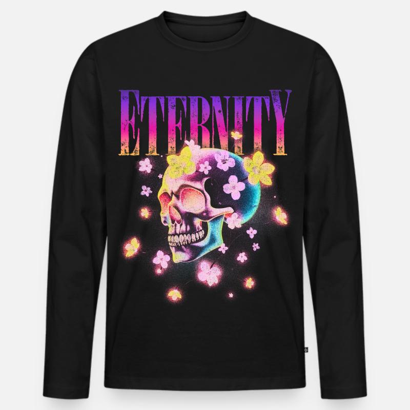 Ewigkeit - Männer Premium Bio Langarmshirt - Schwarz