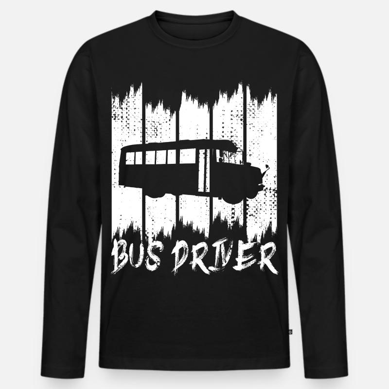 Bus Driver - Männer Premium Bio Langarmshirt - Schwarz