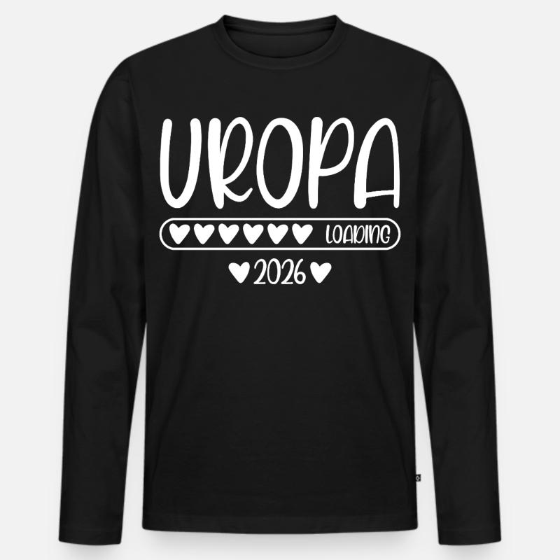 Uropa 2026 loading - Männer Premium Bio Langarmshirt - Schwarz