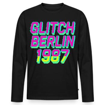 Glitch, Berlin 1987 - Men's Premium Organic Long Sleeve Shirt - black - Front - Nico (187cm)