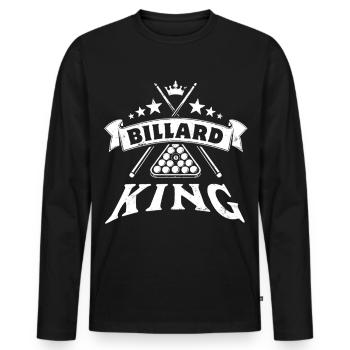 Eight Ball, Billardkugel, Billard King Geschenk - Männer Premium Bio Langarmshirt - Schwarz - Vorne - Nico (187cm)