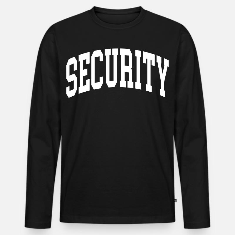 Security - Männer Premium Bio Langarmshirt - Schwarz