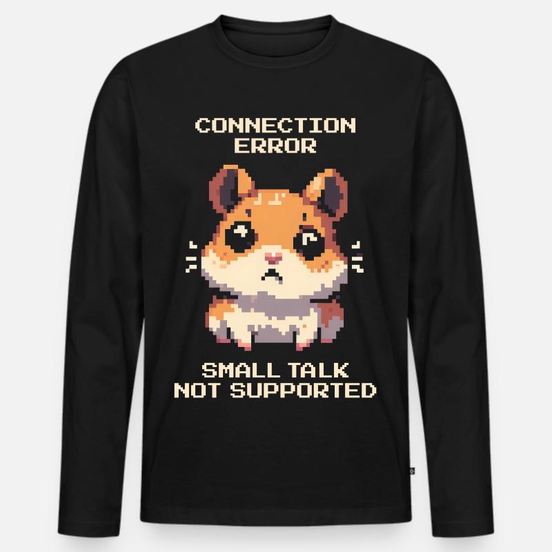 Verbindungsfehler: Smalltalk nicht möglich | Intro - Männer Premium Bio Langarmshirt - Schwarz