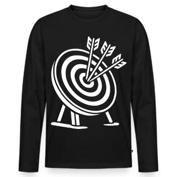 Archery Archers Hit the Mark - Men's Premium Organic Long Sleeve Shirt - black - Front - Nico (187cm)
