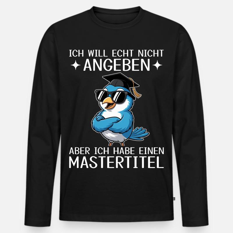 Master complété - Intitulé du Master - T-shirt manches longues Premium bio Homme - noir