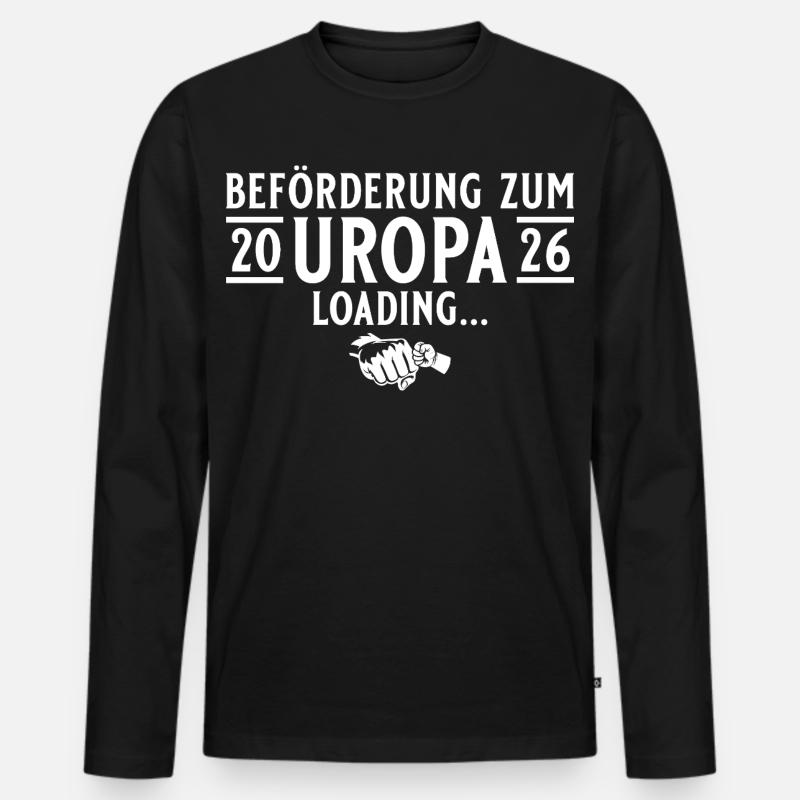 Uropa 2026 loading - Werdender Urgroßvater - Männer Premium Bio Langarmshirt - Schwarz