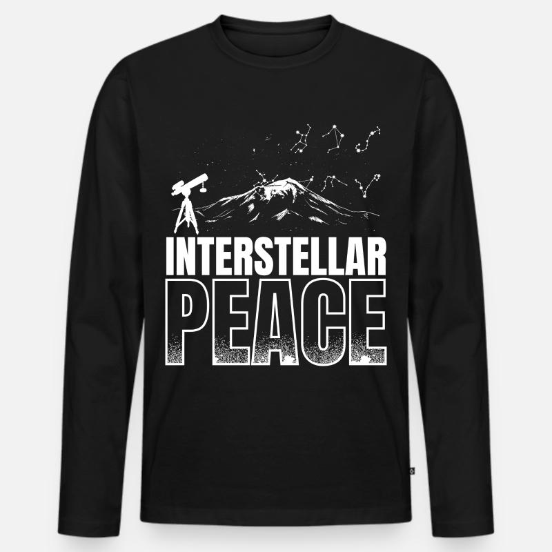 Astronom Sterngucker Stargazer - Männer Premium Bio Langarmshirt - Schwarz