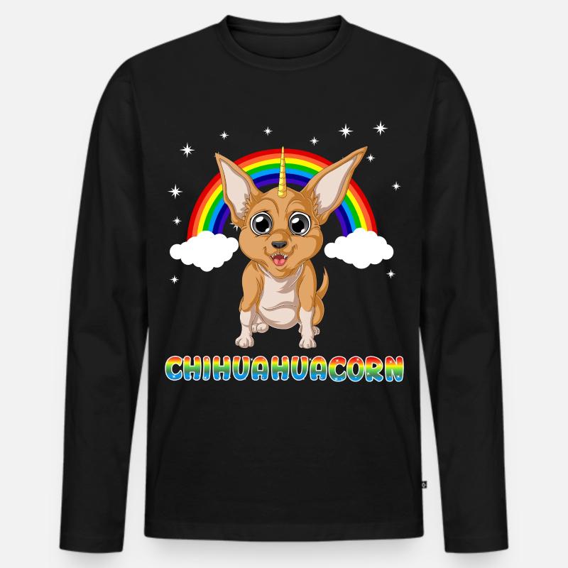 Chihuahua - Männer Premium Bio Langarmshirt - Schwarz