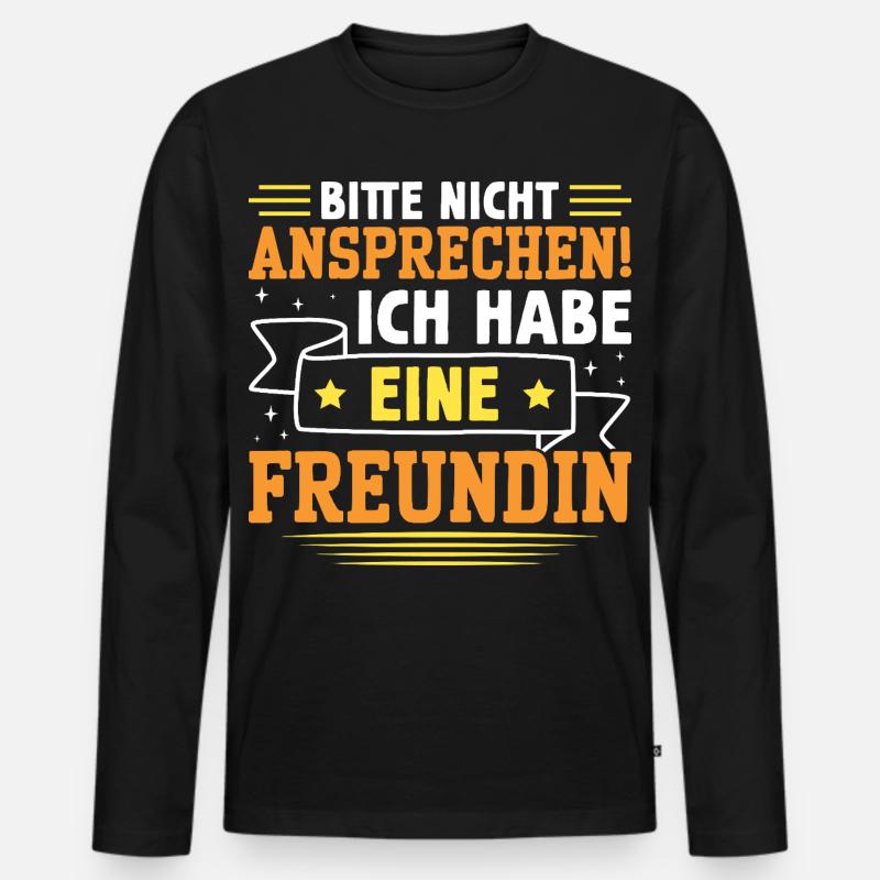 Malle BITTE NICHT ANSPRECHEN Lustiges - Männer Premium Bio Langarmshirt - Schwarz