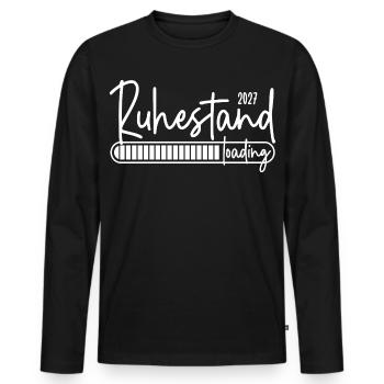 Ruhestand 2027 loading - Männer Premium Bio Langarmshirt - Schwarz - Vorne - Nico (187cm)